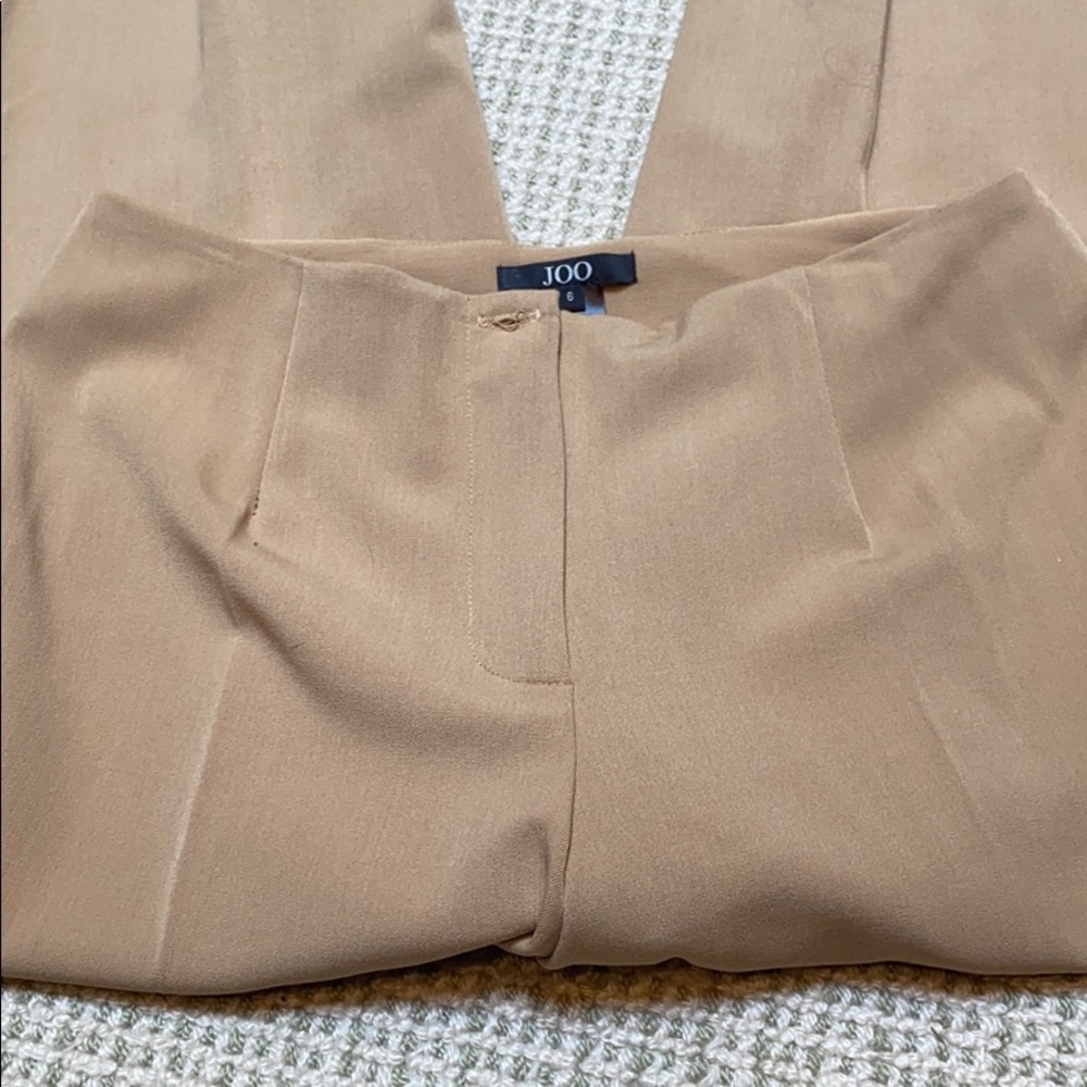 Tan pleated dress pants
